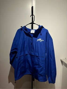 Champion Blue Hooded Windbreaker Pullover
